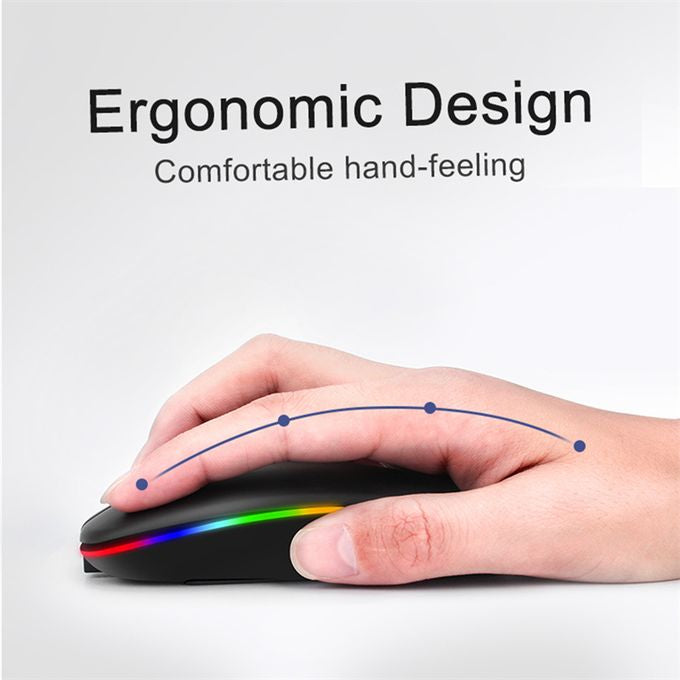 Bluetooth wireless slim silent clock mouse with a long lasting battery