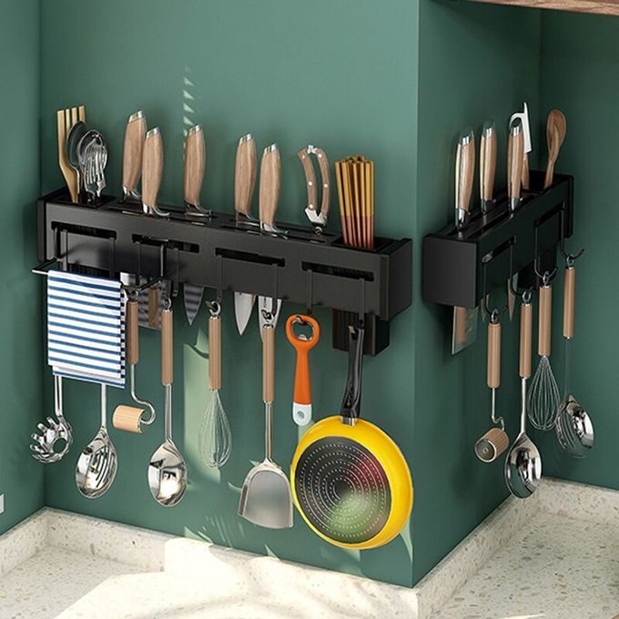 Kitchen Wall Mounted Storage Shelf, Stainless Steel Chopsticks Spoon Drain Rack
