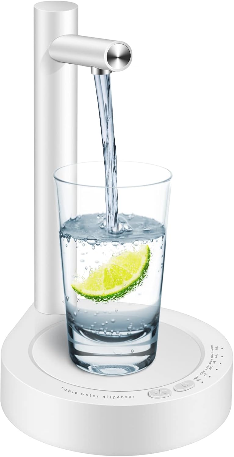 Desktop Rechargeable Water Automatic overdesk Dispenser white
