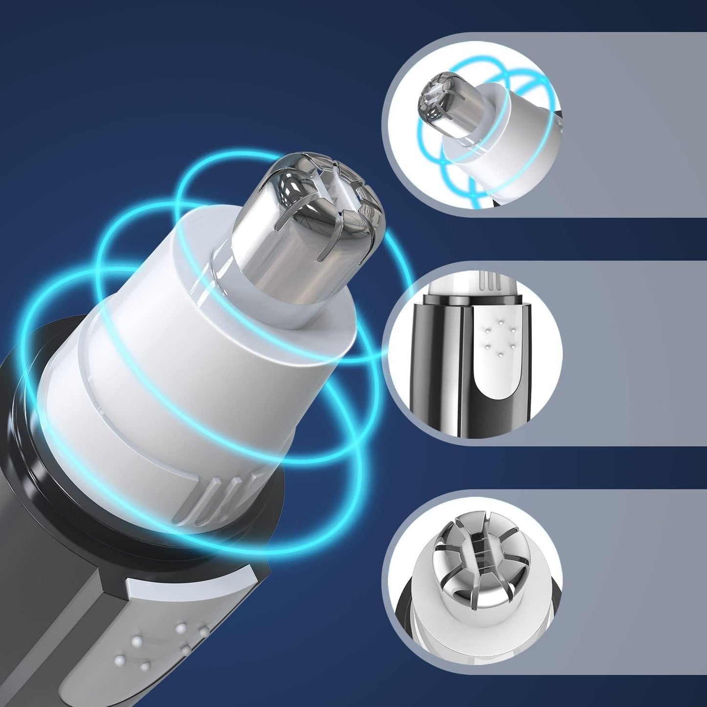 Nose and Ear Hair Trimmer Eyebrow Shaver for Men and Women + 2AA battery