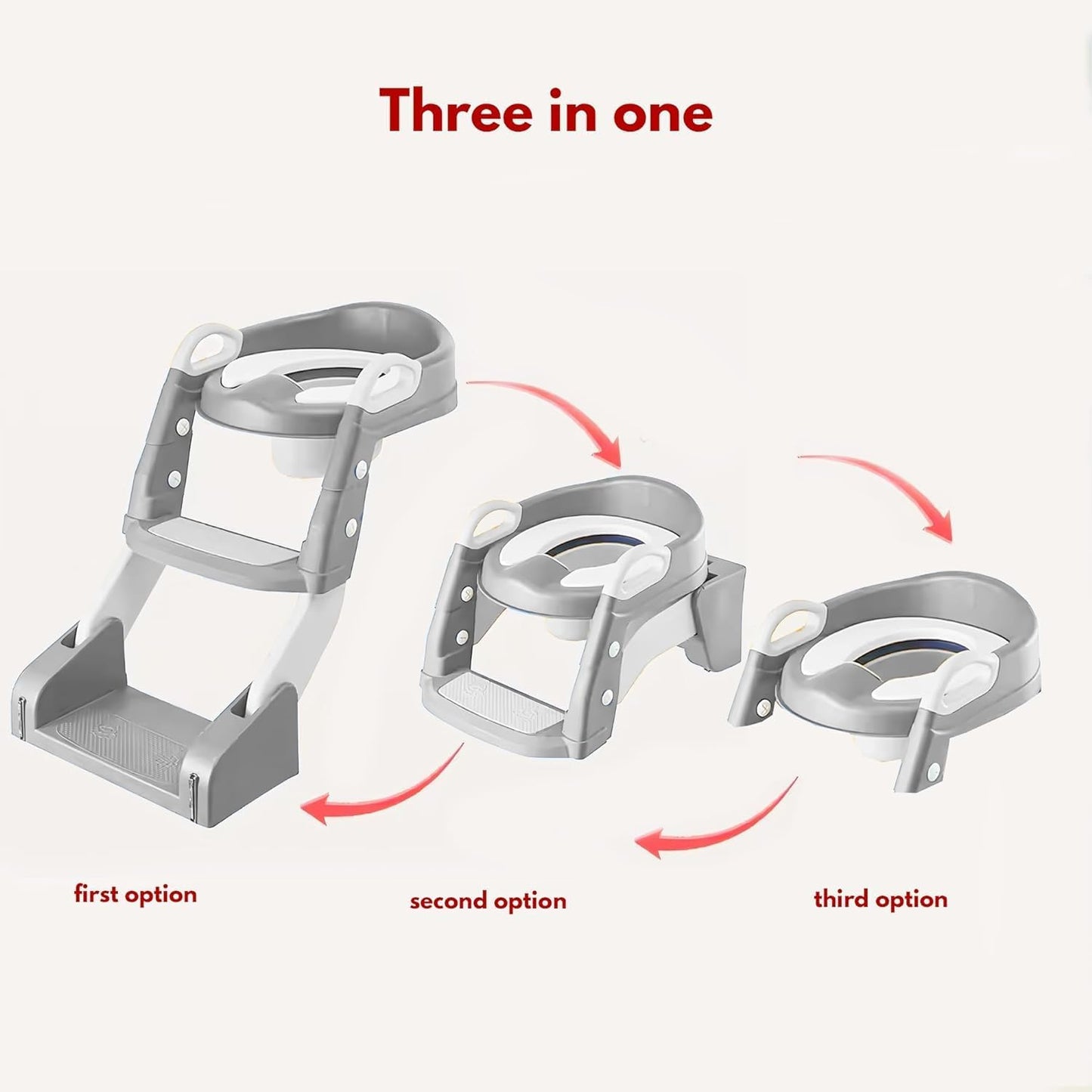 Potty Training Seat with Step Stool Ladder, 3-in-1Potty Toilet for Kids color vary (so durable)