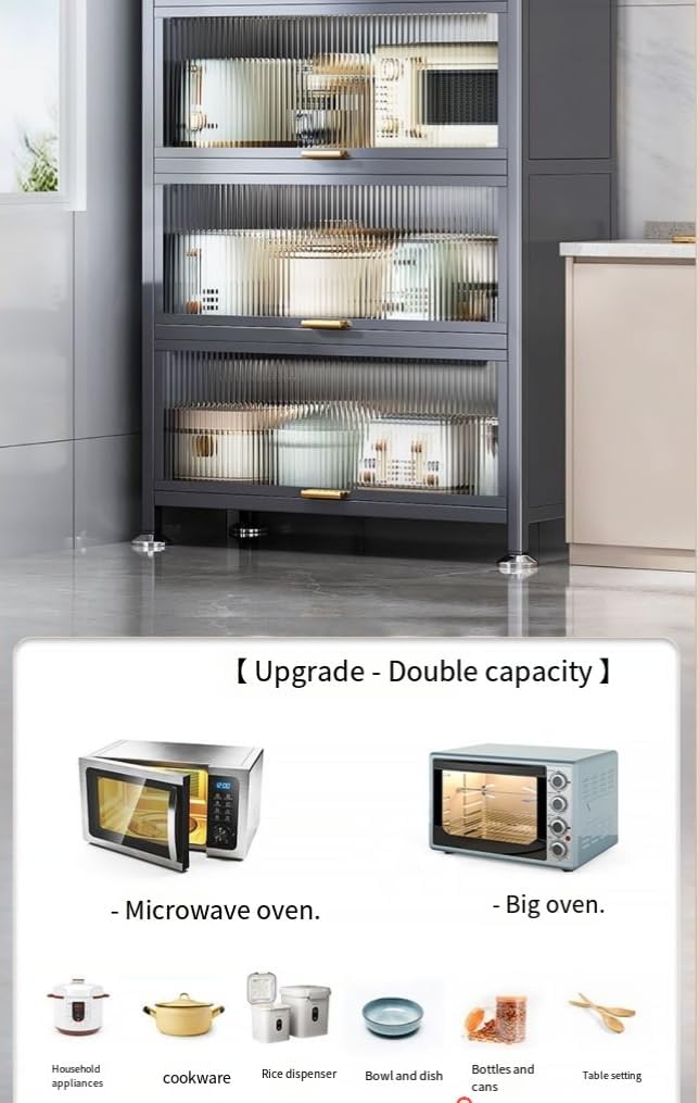 Kitchen Cabinet, Sideboard, Tall Cabinet Kitchen Buffet, Display Cabinet Kitchen