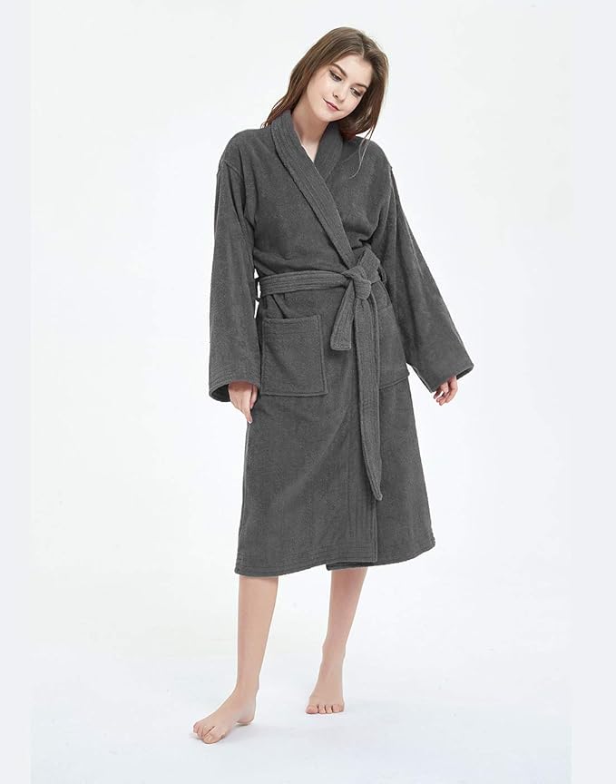100% Cotton Terry Bath Robe, Men and Women,Soft & Warm Fleece Home Bathrobe ( high quality)