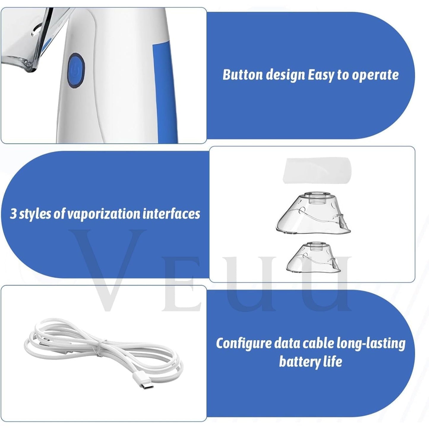 Portable Mesh Nebulizer for Respiratory Care, Handheld Ultrasonic Inhaler