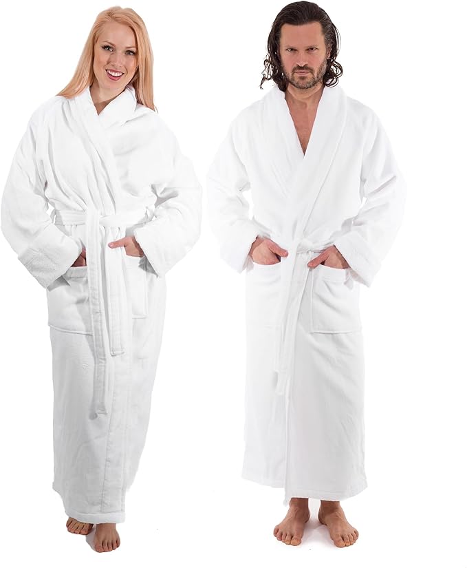 100% Cotton Terry Bath Robe, Men and Women,Soft & Warm Fleece Home Bathrobe ( high quality)