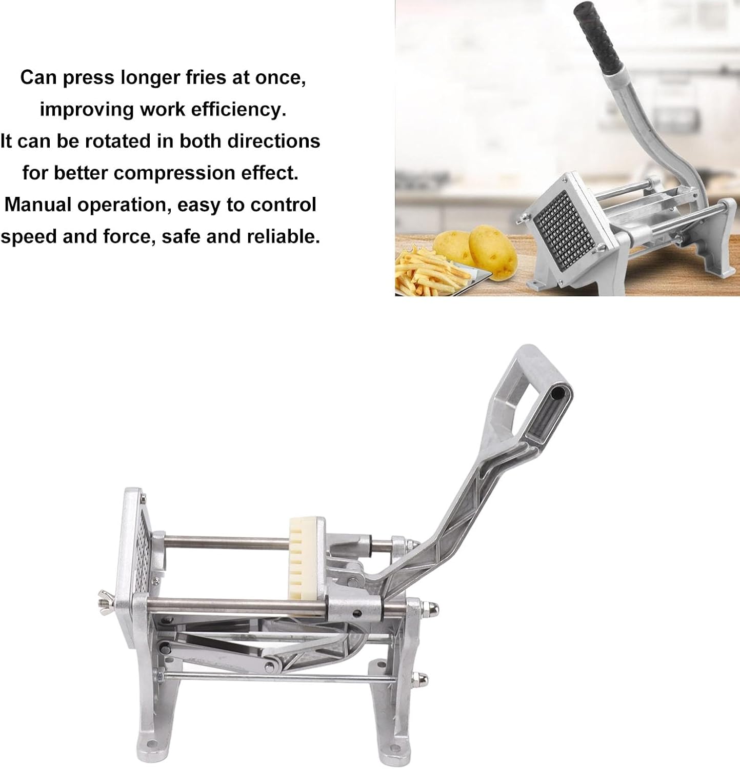 Stainless Steel Potato Chips Cutter Manual Operation Potato Cutter for Kitchen