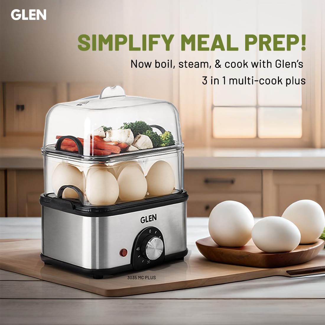 Geepas 2 in 1 Egg Boiler and Poacher – Capacity for 12 Eggs