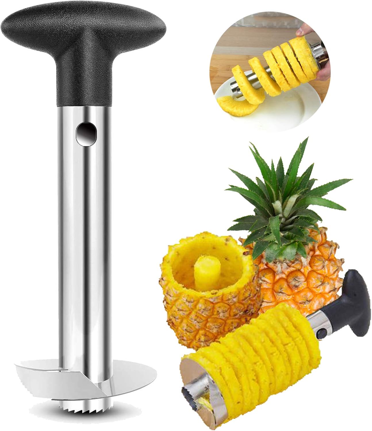 Stainless Steel Pineapple Core Remover Tool for Home & Kitchen with Sharp Blade