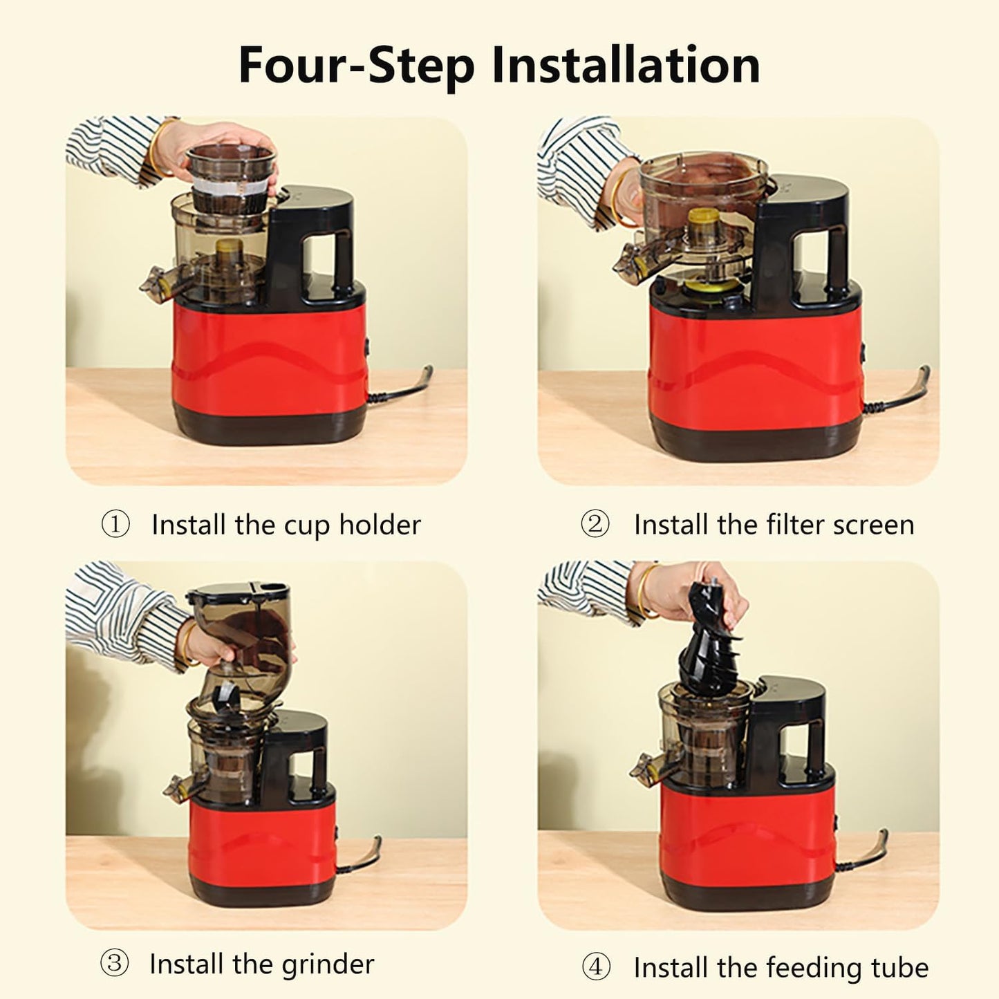 Extract 2× More Juice & Nutrients – 150W Cold Press Juicer!