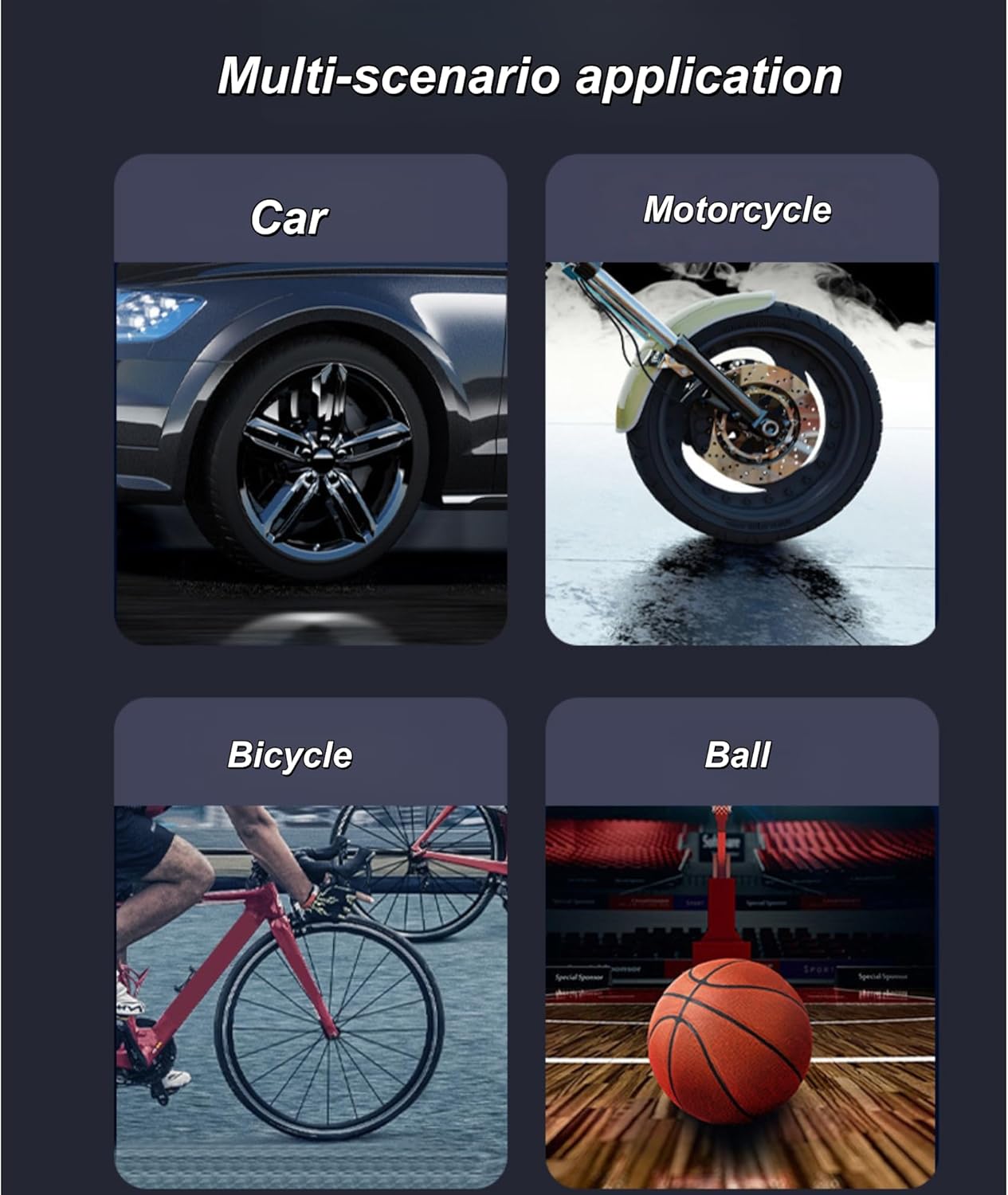 Tyre Inflator Portable, Air Compressor Car Tire