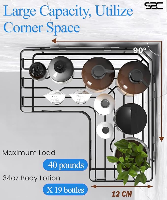 Bathroom / Spice Rack Shower 5pack Shelf for Bathroom, Kitchen Organiser Storage (Very durable)