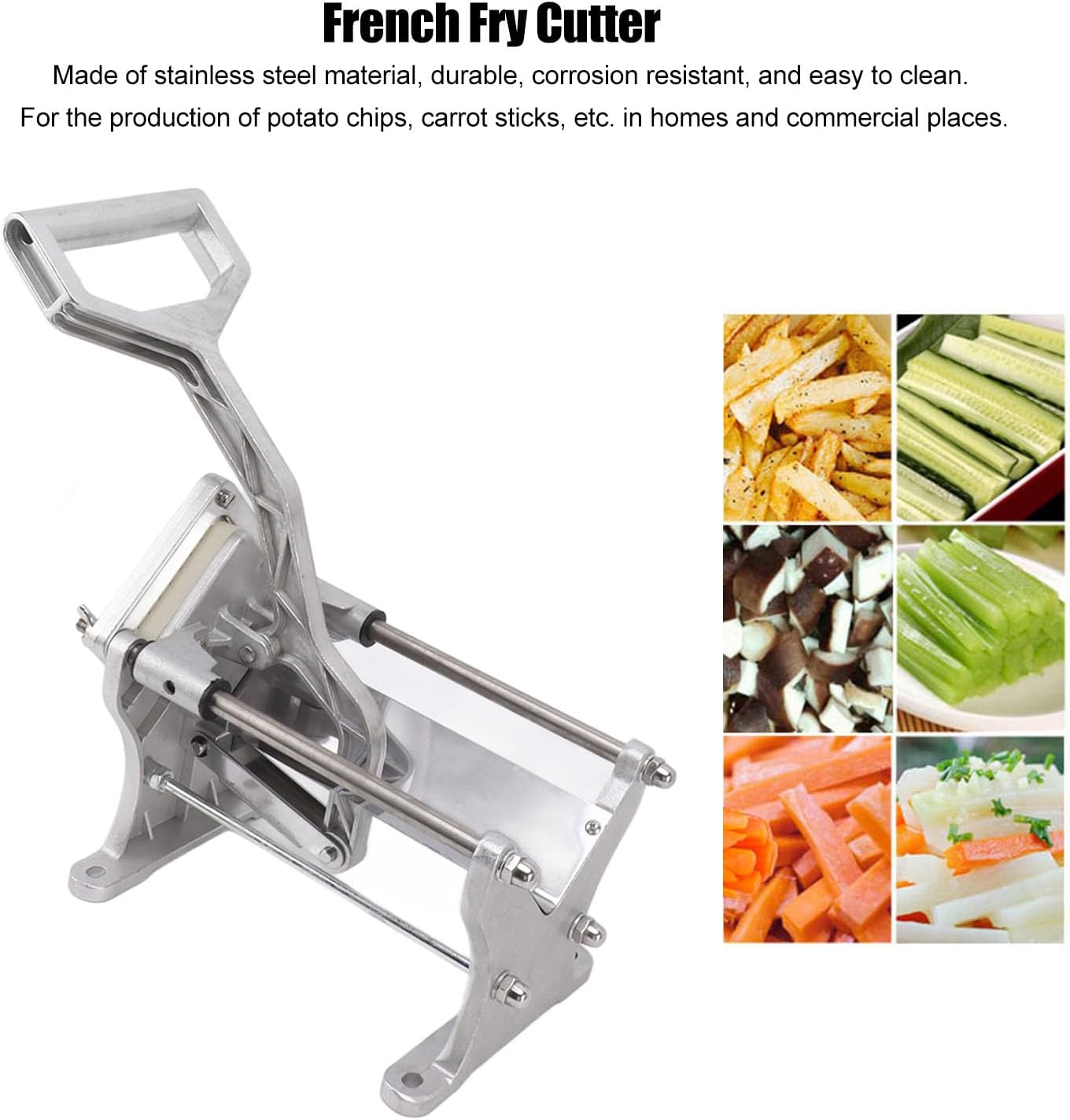 Stainless Steel Potato Chips Cutter Manual Operation Potato Cutter for Kitchen