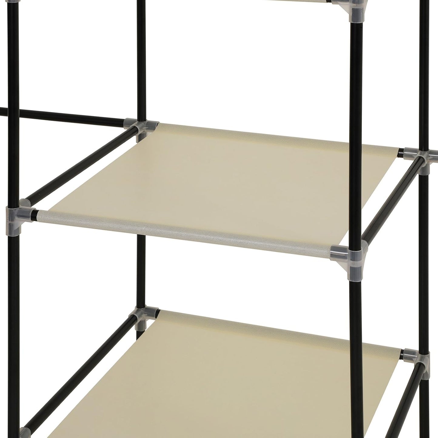 3 Folding Wardrobe, Fabric Closet, comes with jointed metal rods color vary