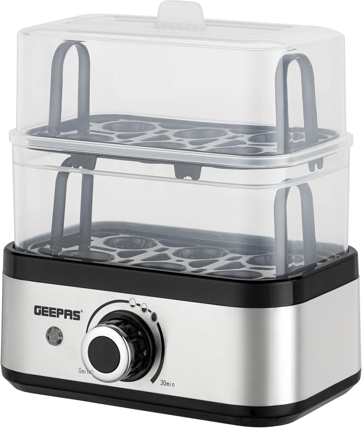 Geepas 2 in 1 Egg Boiler and Poacher – Capacity for 12 Eggs