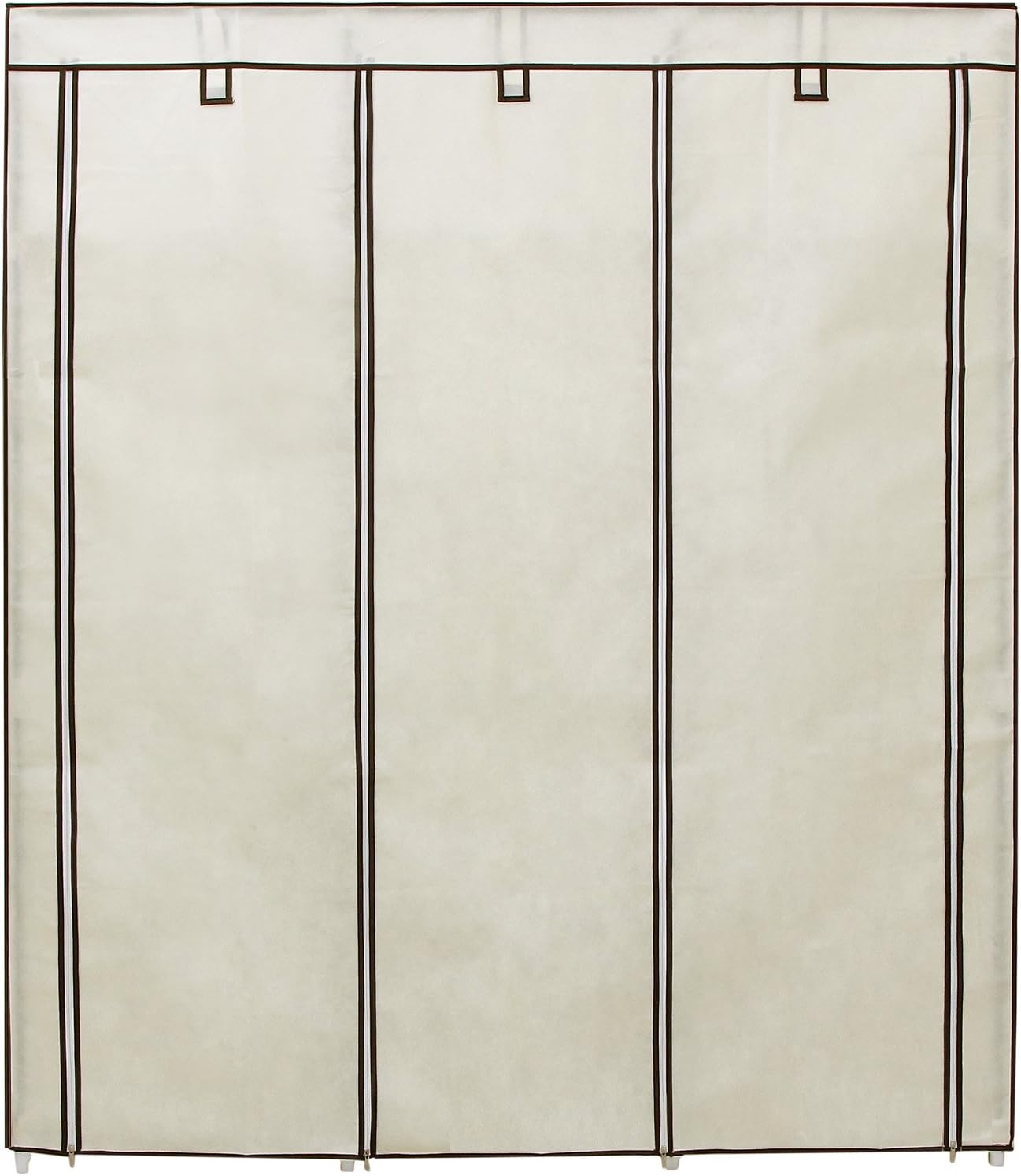 3 Folding Wardrobe, Fabric Closet, comes with jointed metal rods color vary