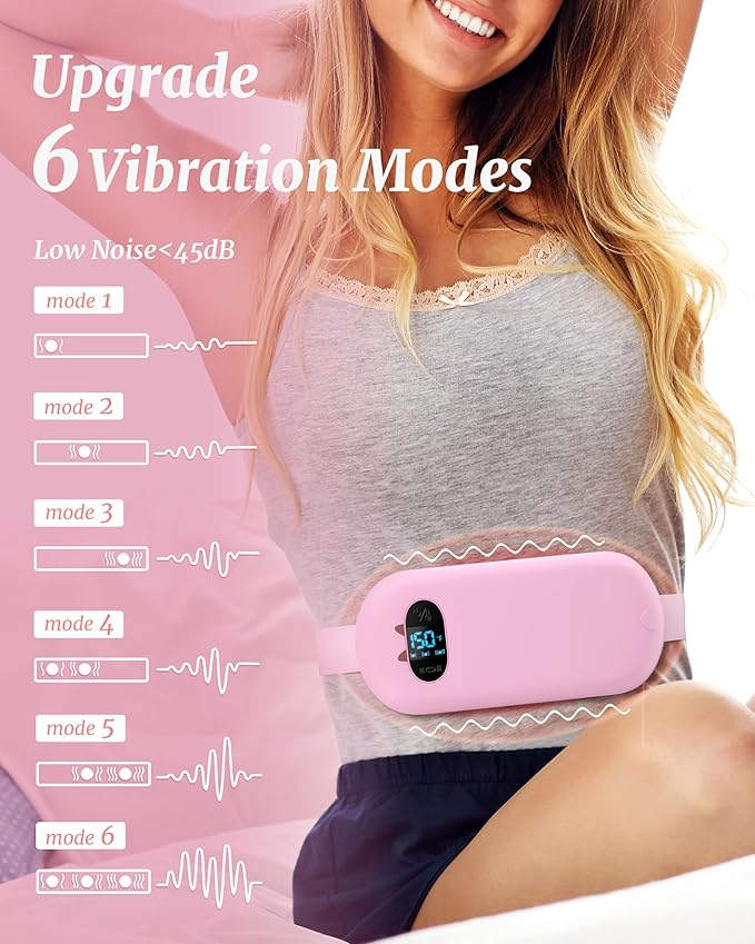 Portable Heating Pad, Period Heat Belt with 3 Temperature Adjustable