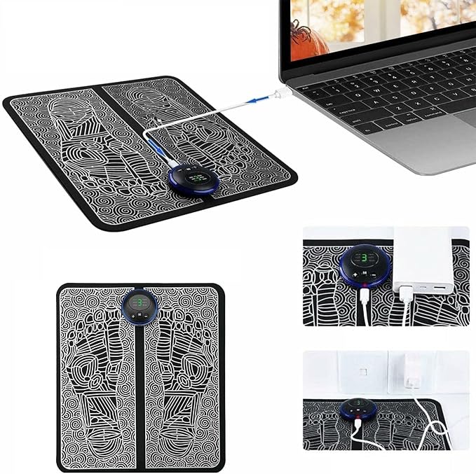 Intelligent Health Foot Massager, EMS Pulse Massage Foot Pad, Micro Current Foot massage