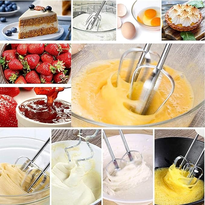 Egg and dough beater hand mixer electric white color
