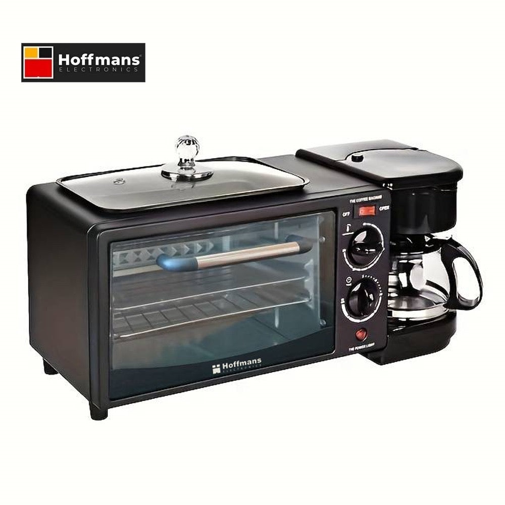 Hoffmans Home Breakfast machine maker coffee , oven , grill multifunctional 3-In-1 Family Size Electric Breakfast Station