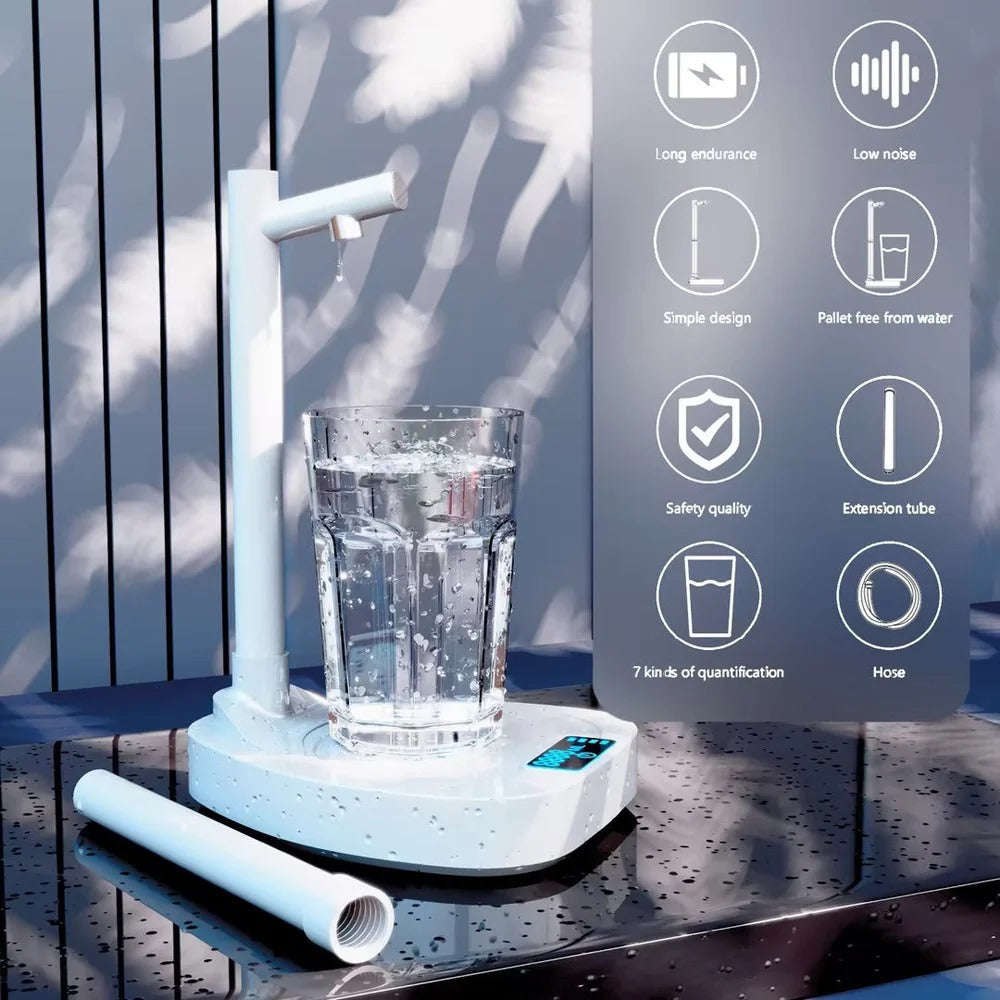 Desktop Rechargeable Water Automatic overdesk Dispenser white