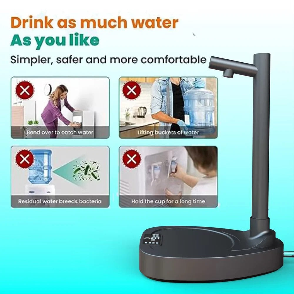 Desktop Rechargeable Water Automatic overdesk Dispenser white