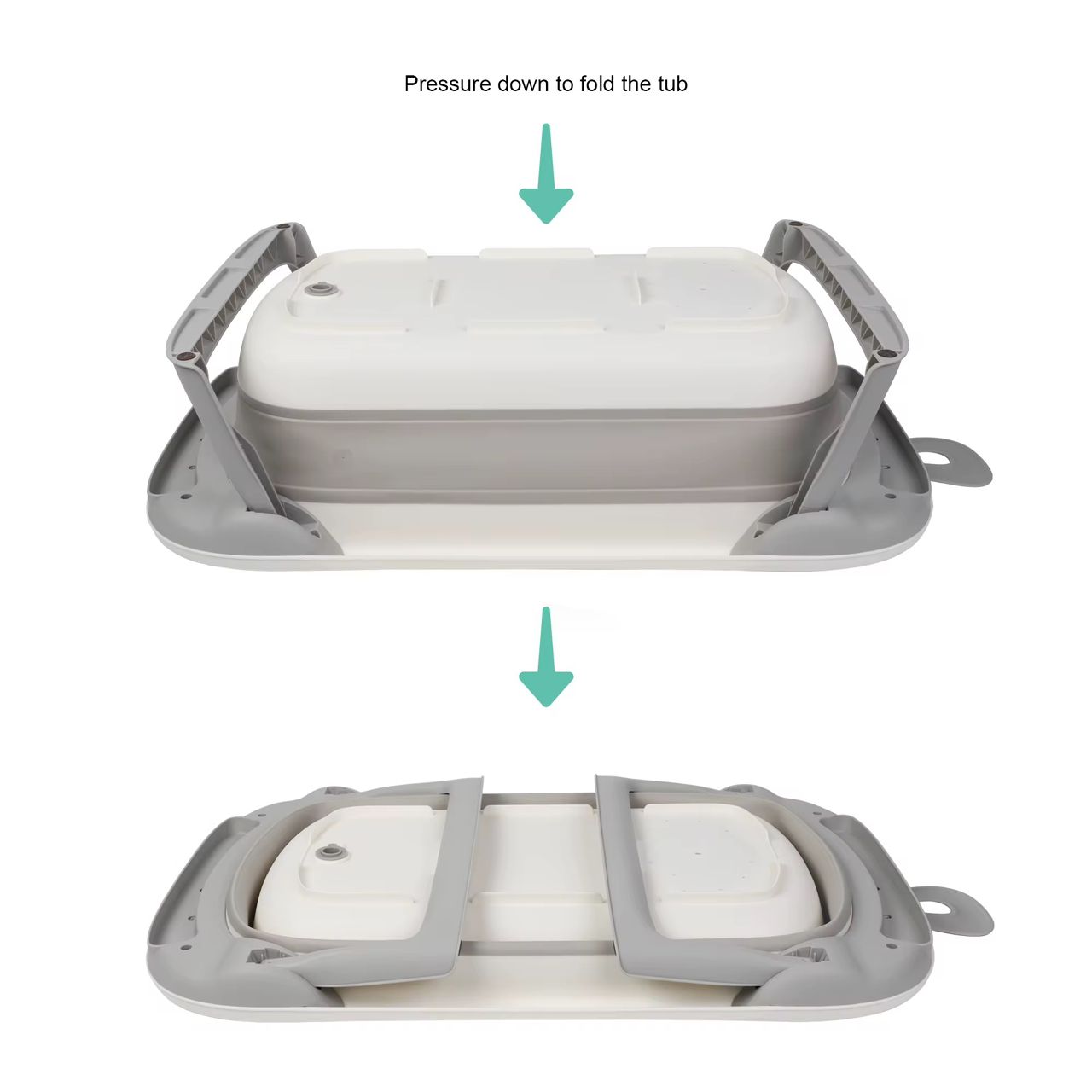 Foldable Baby Bathtub for Kids with Anti-Skid Base set of 4pcs & thermometer