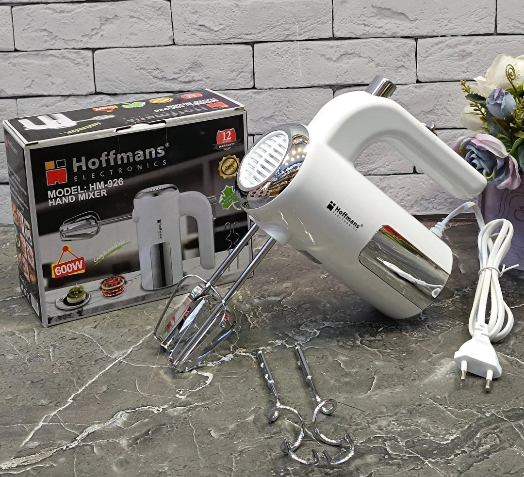 Egg and dough beater hand mixer electric white color