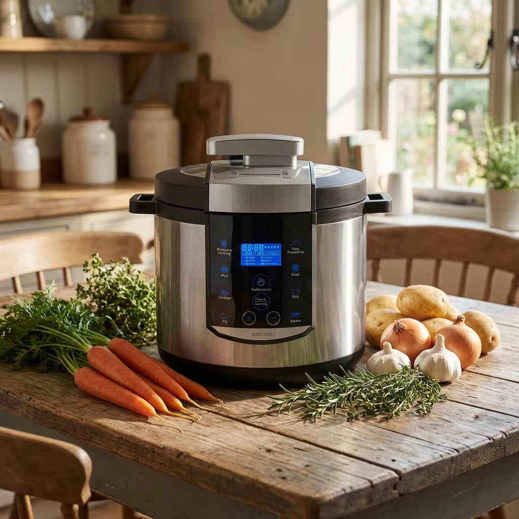 Electric Pressure Cooker with steamer /fry sieve 6Litres