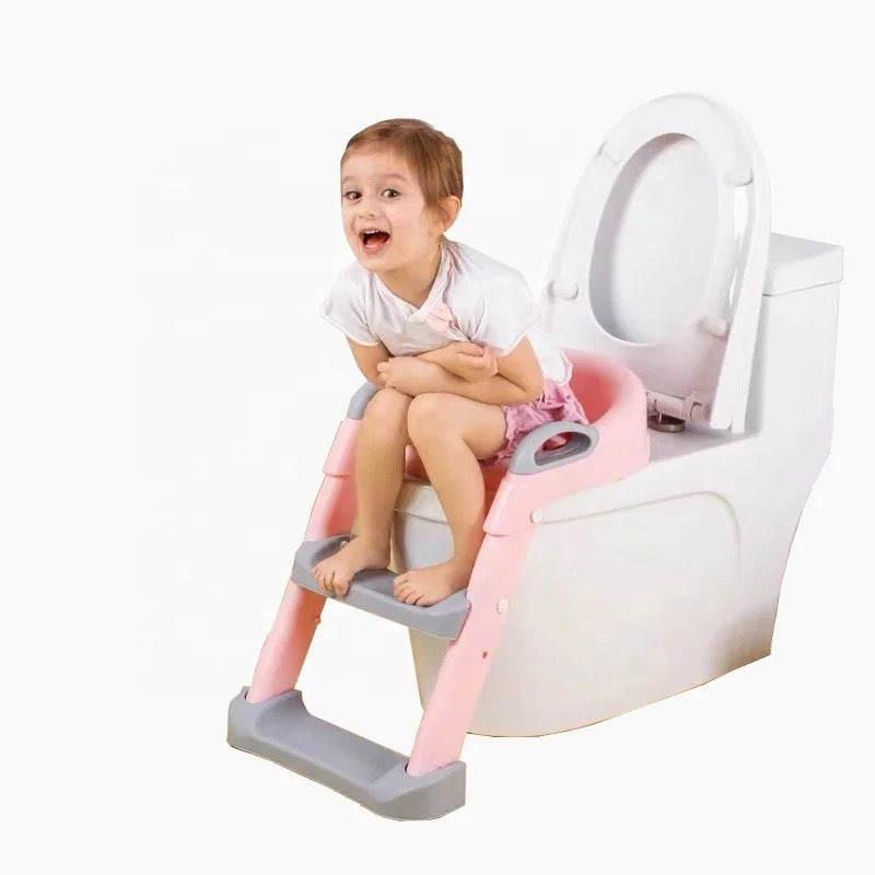 SS Portable easy children ladder toilet seat for toddlers with soft comfortable cushions (very durable)