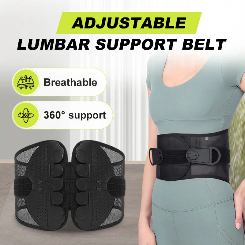 Lumbar draw string support belt , back pain relief