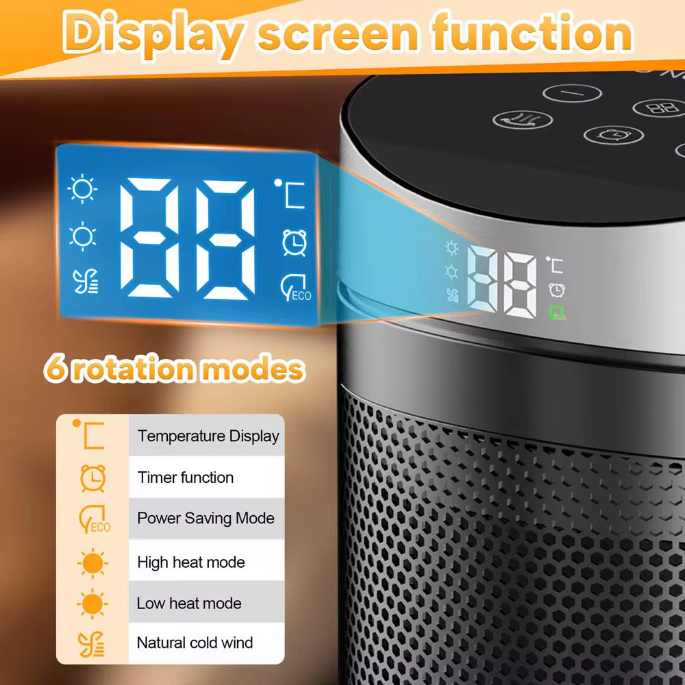 Space Heater, Portable Electric Heaters for Indoor Use with Thermostat