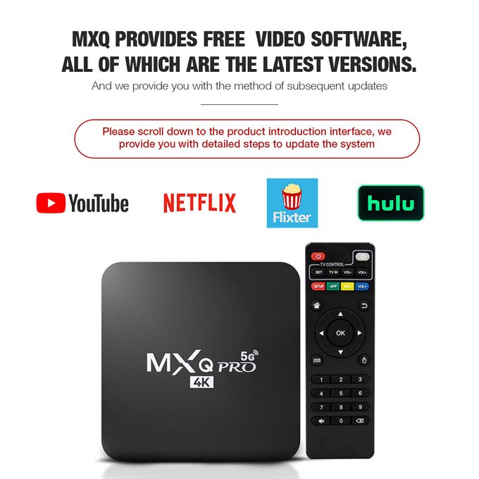 MXQ Pro smart Android 12 TV Box for any digital Tv