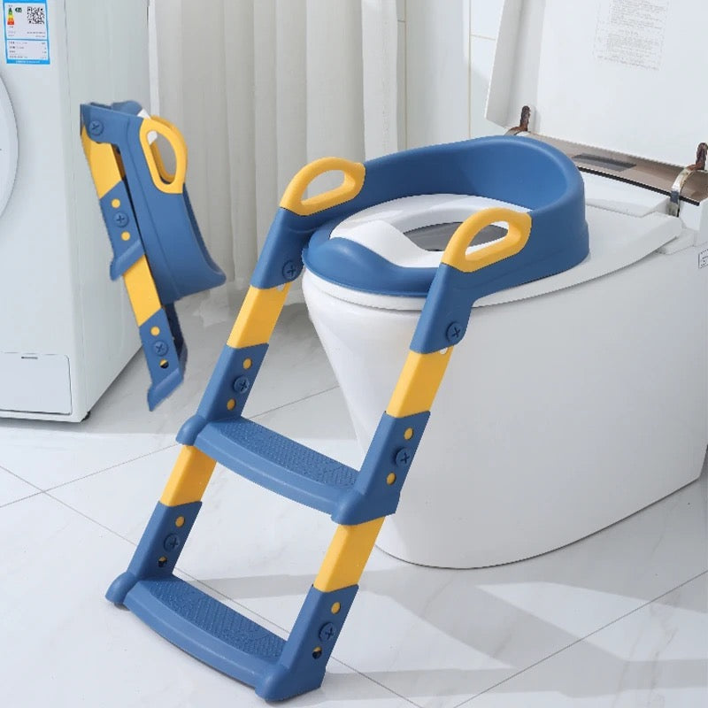 SS Portable easy children ladder toilet seat for toddlers with soft comfortable cushions (very durable)