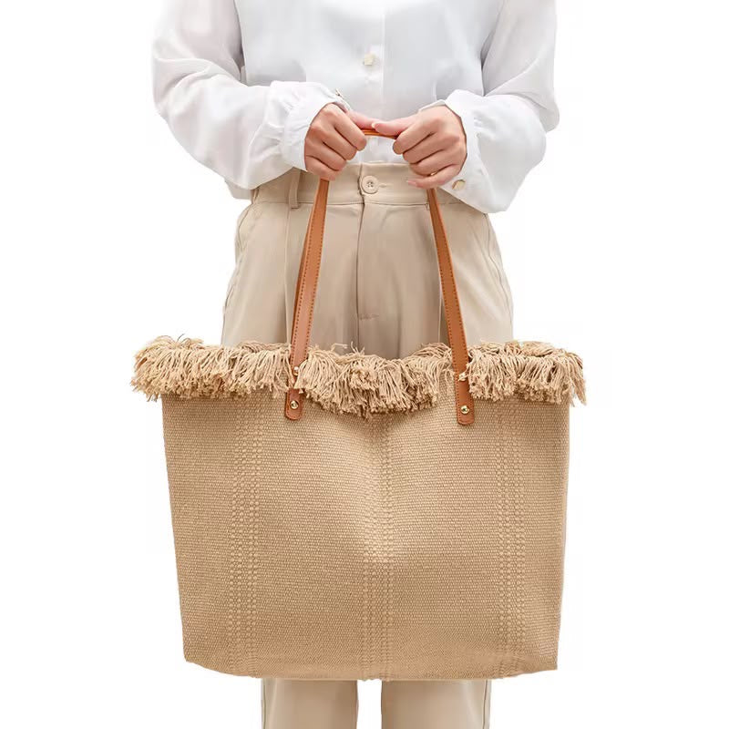 Women’s Fringe Tote Bag – Stylish Everyday Shoulder Bag