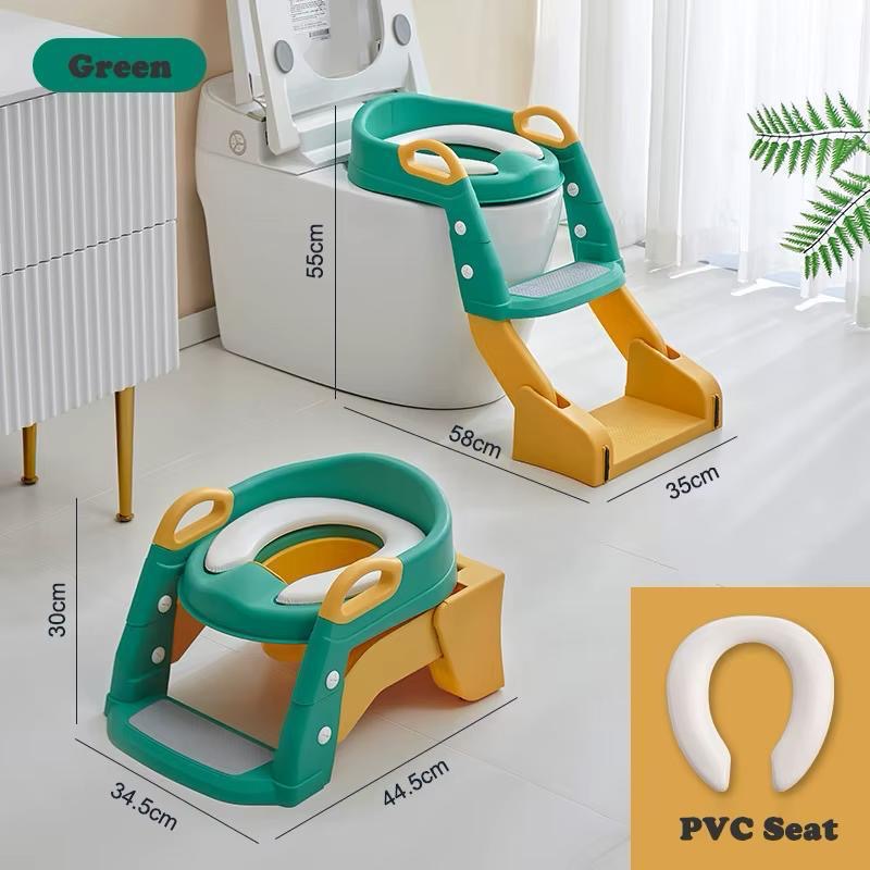 Potty Training Seat with Step Stool Ladder, 3-in-1Potty Toilet for Kids color vary (so durable)