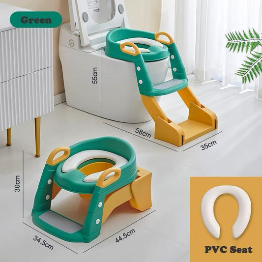 Potty Training Seat with Step Stool Ladder, 3-in-1Potty Toilet for Kids color vary (so durable)