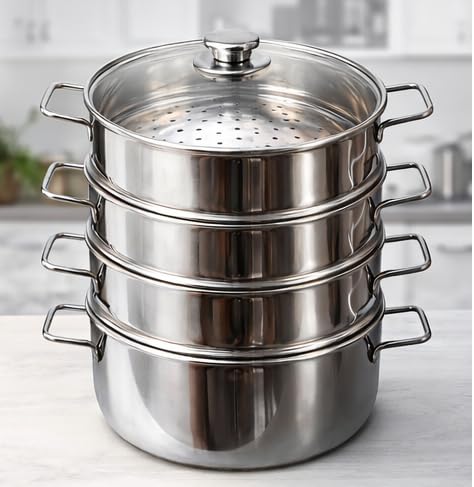 Stainless vegetable , food steamer  4 Tier Steamer