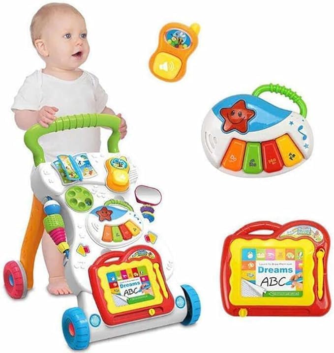 Baby Sit-to-Stand Learning Music Walker Trolley for toddlers 9moths plus (very durable)