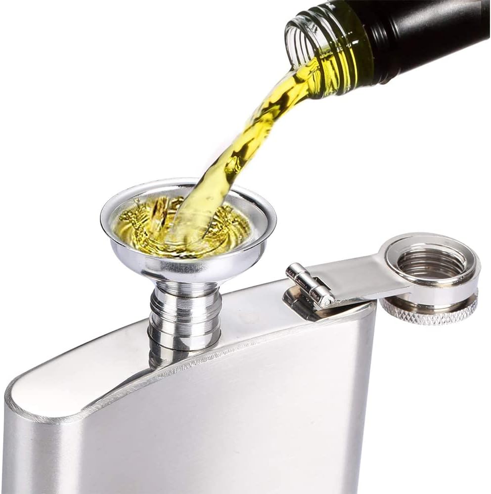 Portable Stainless Steel 7 oz Pocket Hip Flask Alcohol Whiskey Liquor