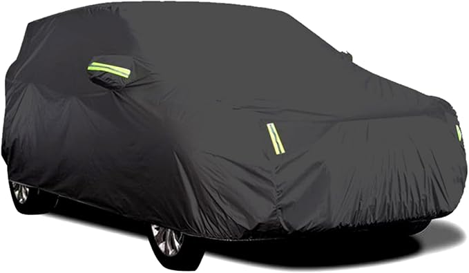 Car Cover Sunscreen UV Protection, Full Exterior Cover with Mirror Pocket/Driver