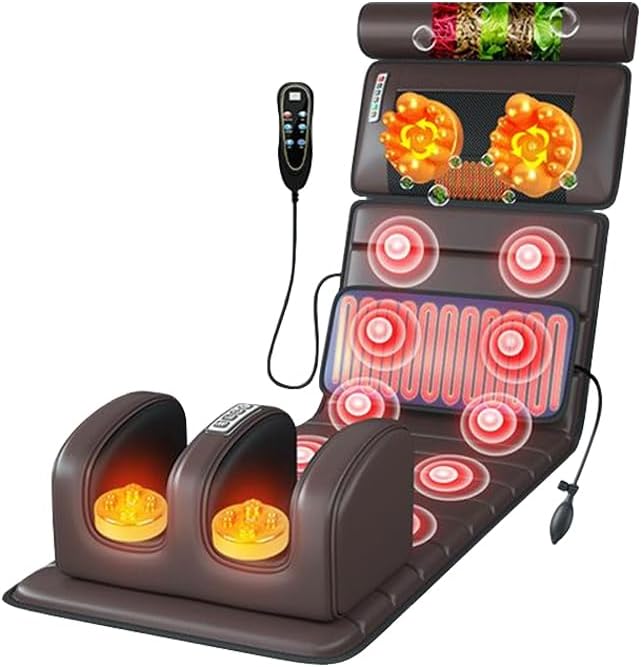 Full Body Massage Mat with Heat Massage Chair pad, Neck Foot Massager , shiatsu