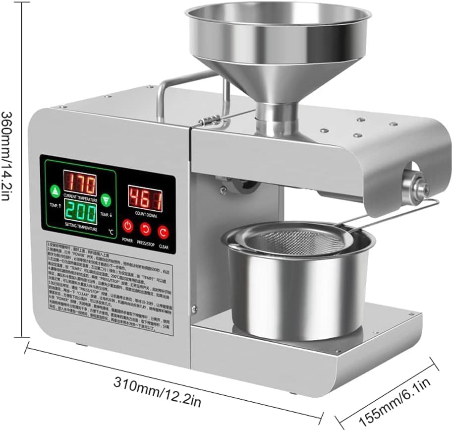 Electric Family/Commercial Healthy Extractor Oil Press Machine