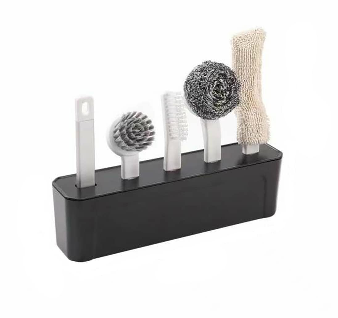 Kitchen Cleaning Kit 4-in-1 – Folding Multi-Purpose Brushes with Aluminum Handle
