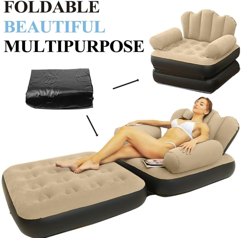Inflatable Sofa Outdoor Adult Lazy Sofa Multifunctional Five in One Inflatable Bed