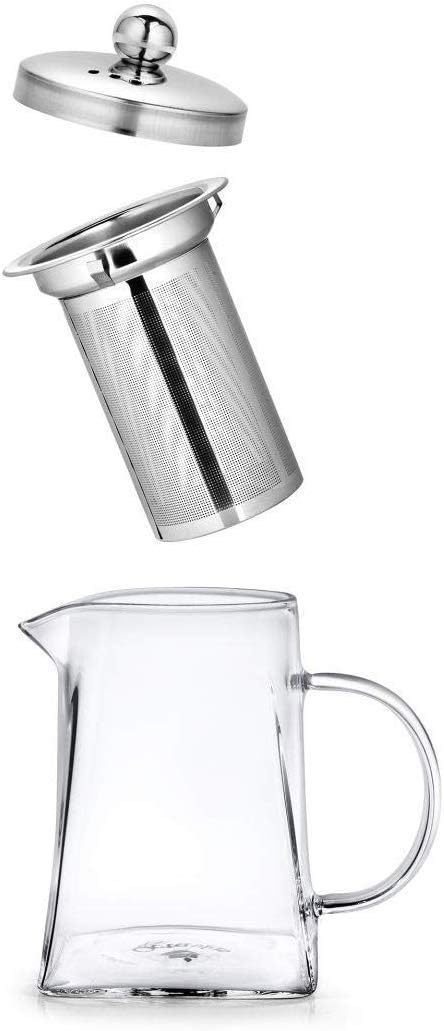 Glass Herbal Tea Pot with Stainless Steel Filter 750mls / 1000mls