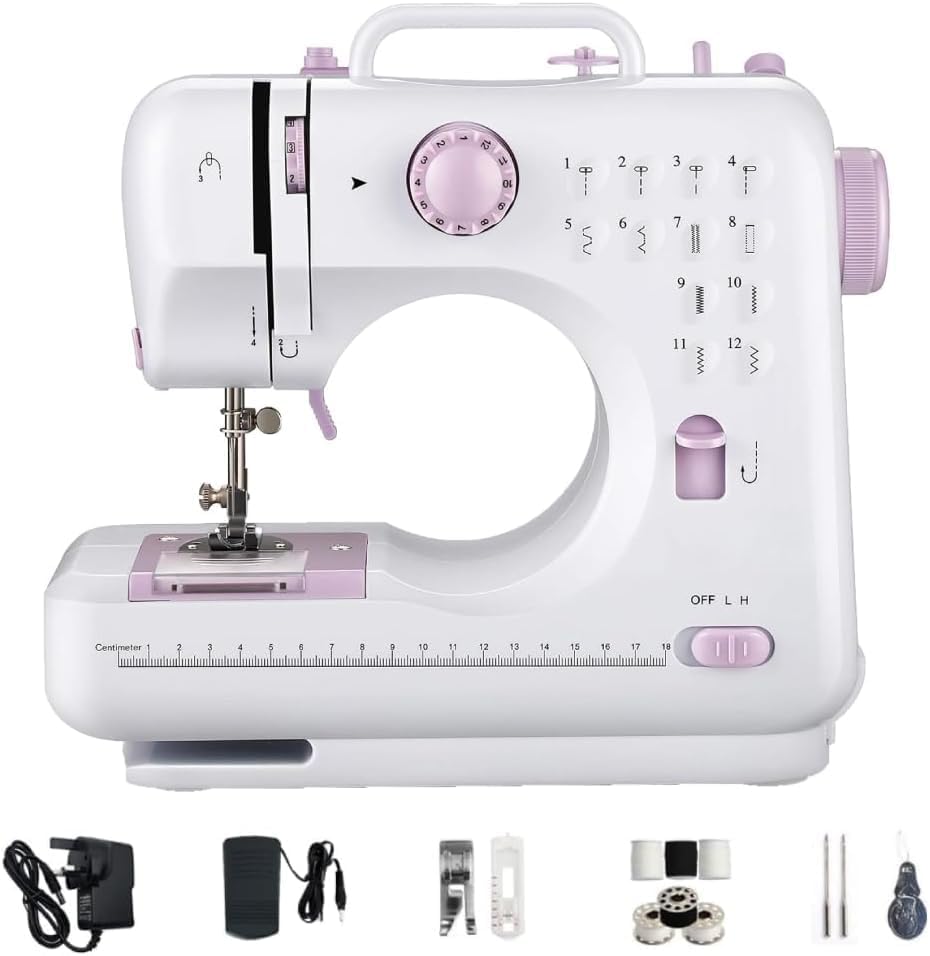 Automatic Electric sewing machine both electric and battery powered for home and leisure art work