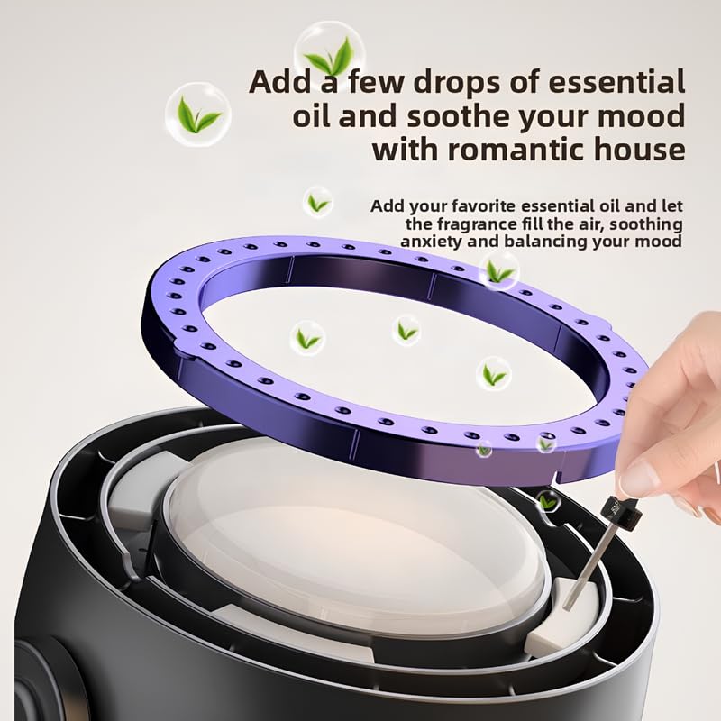 Portable Bladeless Cooling Fan with Aromatherapy Pad, 6 Adjustable Speeds