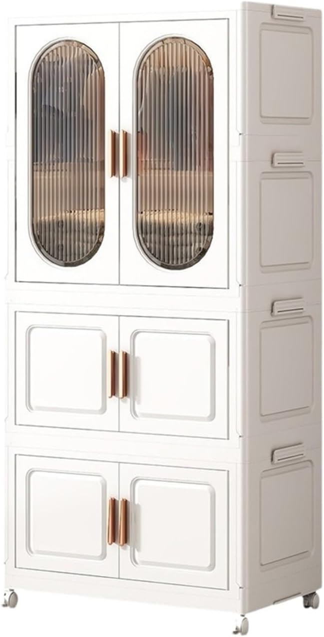 Foldable Clothes Closet Plastic cloarkroom Wardrobe for Household Plastic