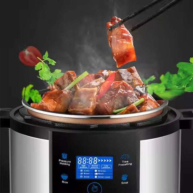 Electric Pressure Cooker with steamer /fry sieve 6Litres