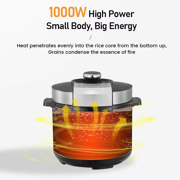 Electric Pressure Cooker with steamer /fry sieve 6Litres